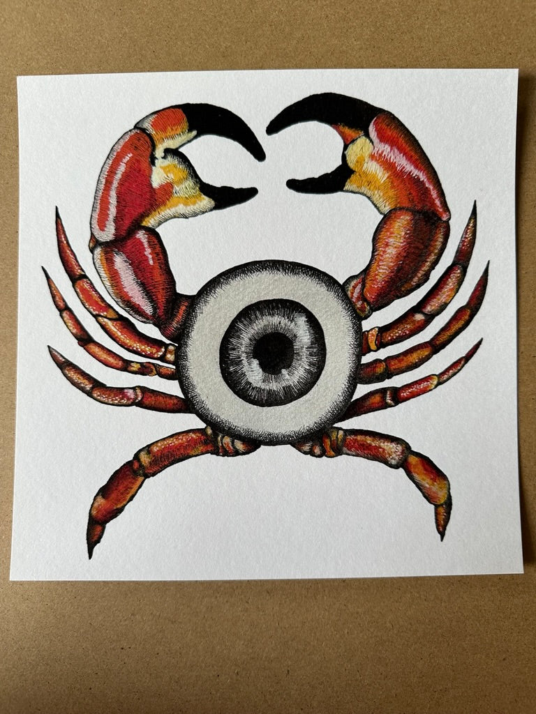 'Crab' 210mm Square Artist Print