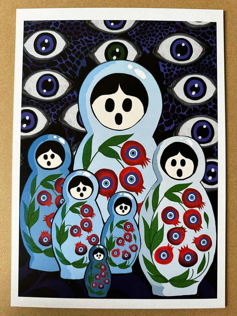 'We're Watching You Evil Eye' A4 Artist Print